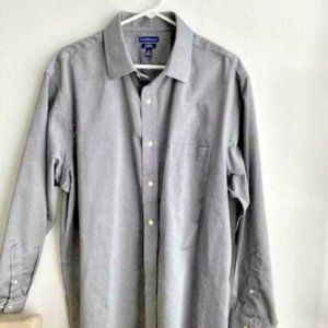 CROFT & BARROW XL NO IRON CLASSIC FIT MEN'S SHIRT 18 34/35 EXCELLENT CON…